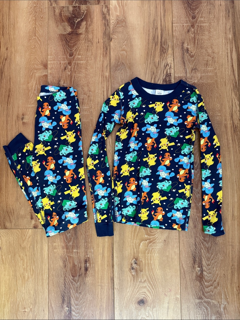 Hanna Andersson Navy Blue Pokemon Character Pajama Set